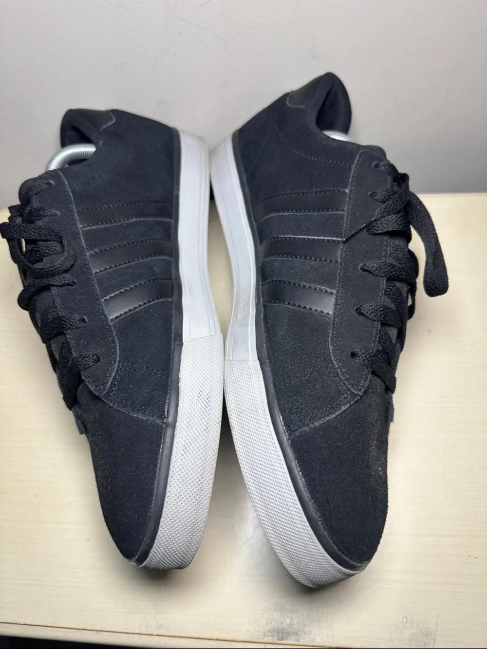 adidas Neo suede Black and Gray Low-Top Sneakers